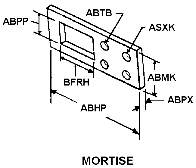 MORTISE style nsn 5340-01-345-6517