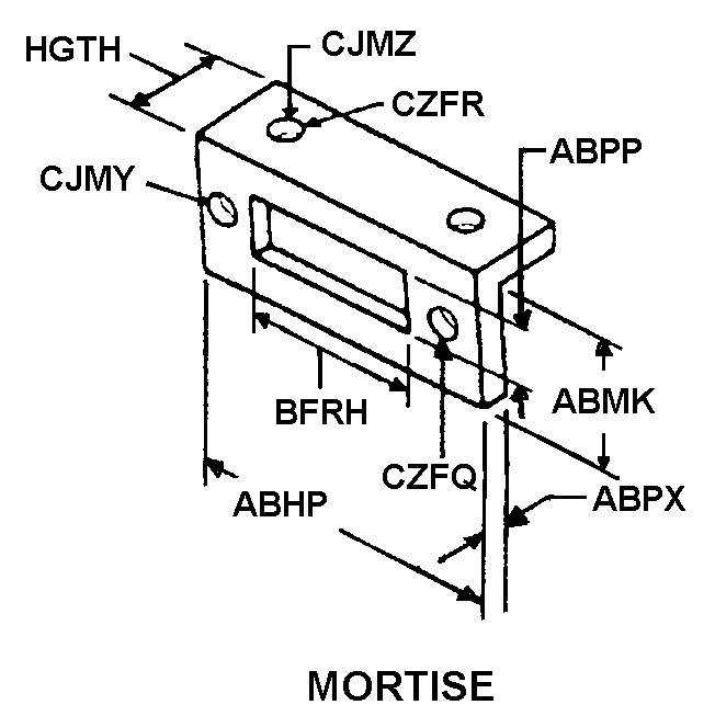 MORTISE style nsn 5340-01-468-0204