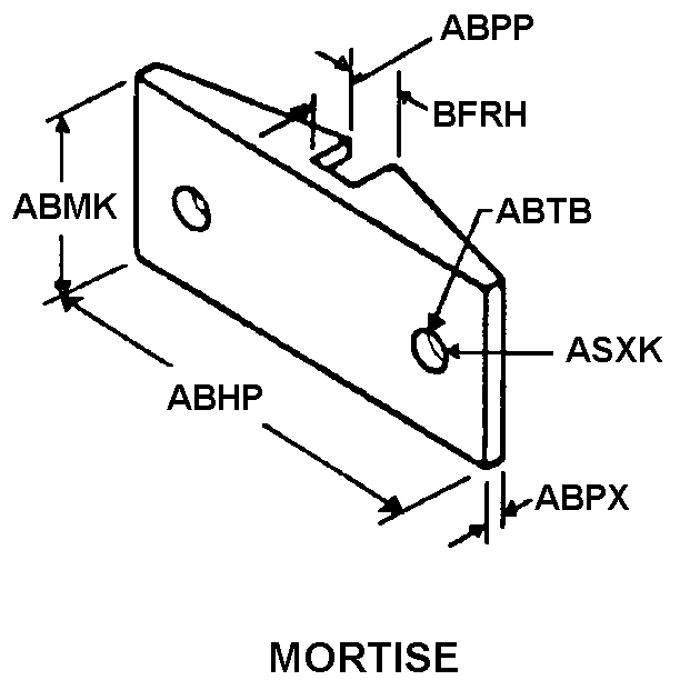 MORTISE style nsn 5340-01-345-6517