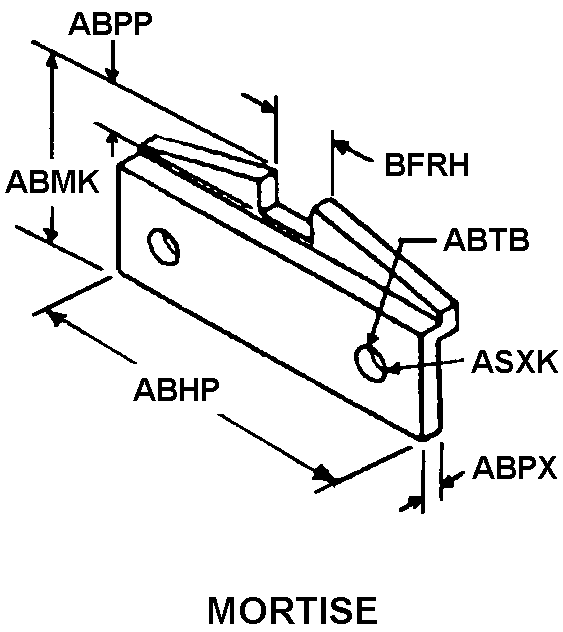 MORTISE style nsn 5340-01-345-6517