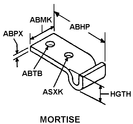 MORTISE style nsn 5340-01-345-6517