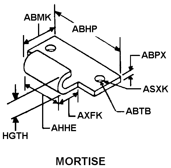 MORTISE style nsn 5340-01-345-6517