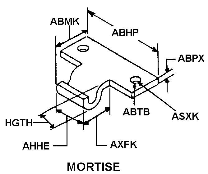 MORTISE style nsn 5340-01-425-2362