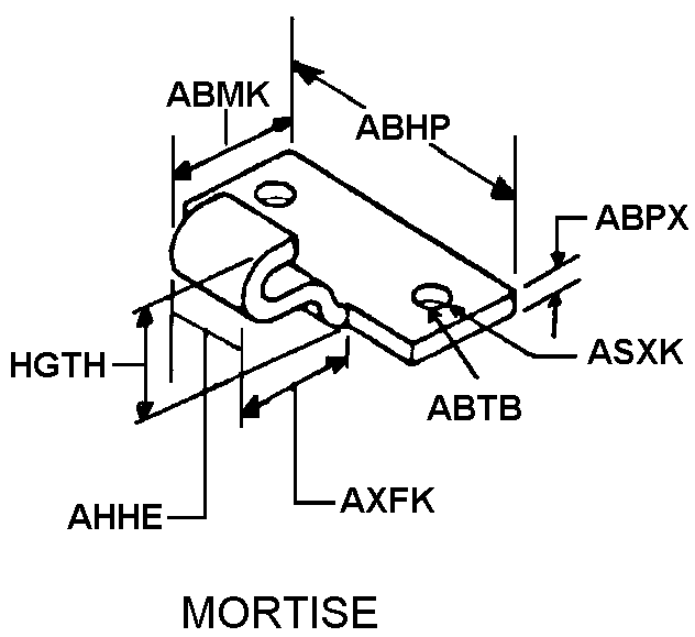 MORTISE style nsn 5340-01-425-2362