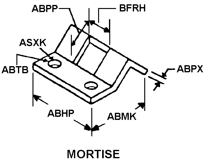 MORTISE style nsn 5340-01-345-6517