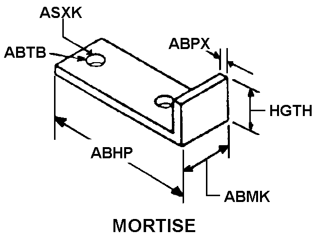 MORTISE style nsn 5340-01-345-6517