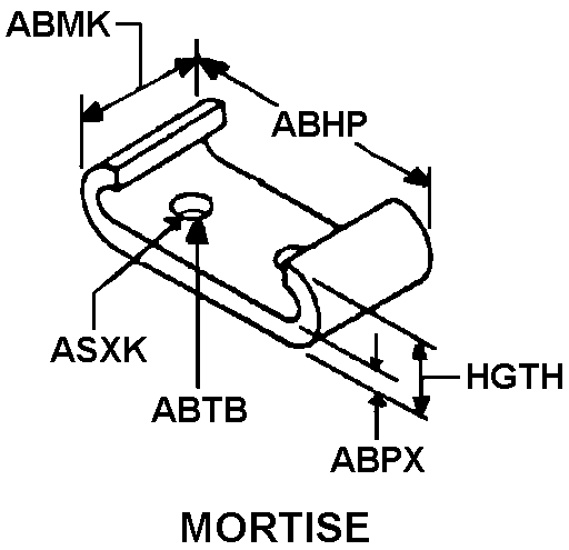 MORTISE style nsn 5340-01-345-6517