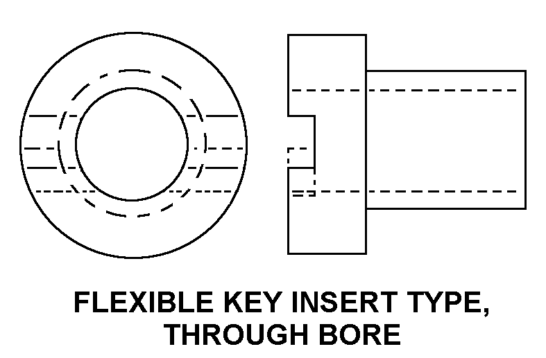 FLEXIBLE KEY INSERT TYPE, THROUGH BORE style nsn 3010-00-528-0982