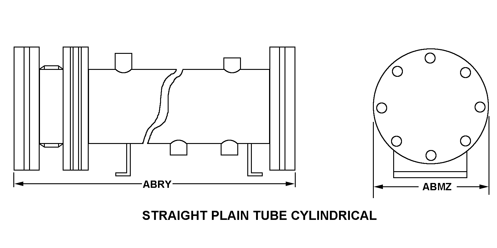 STRAIGHT PLAIN TUBE CYLINDRICAL style nsn 4420-00-513-9884