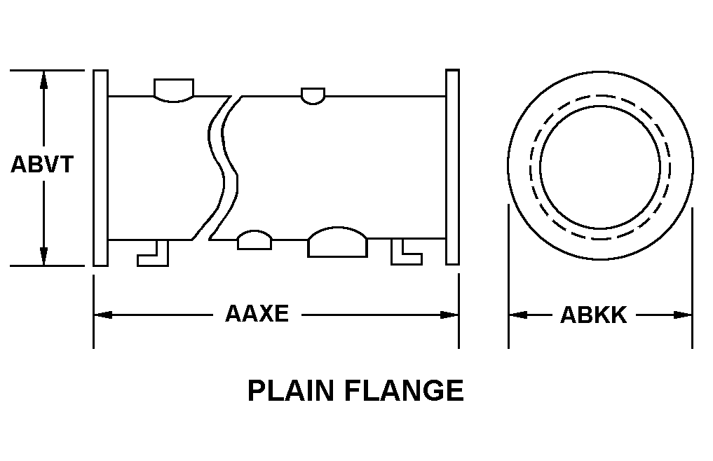 PLAIN FLANGE style nsn 4420-01-306-4054