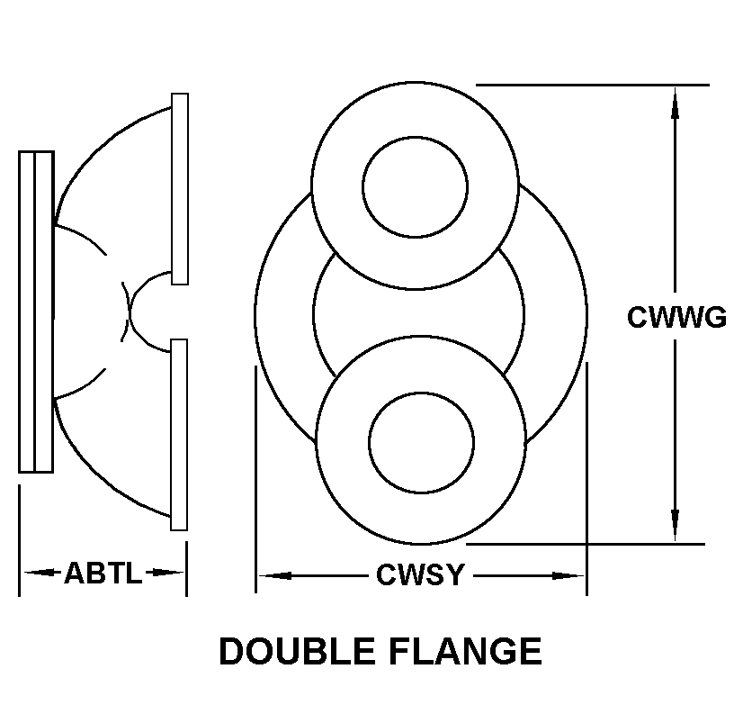 DOUBLE FLANGE style nsn 4420-01-196-3939