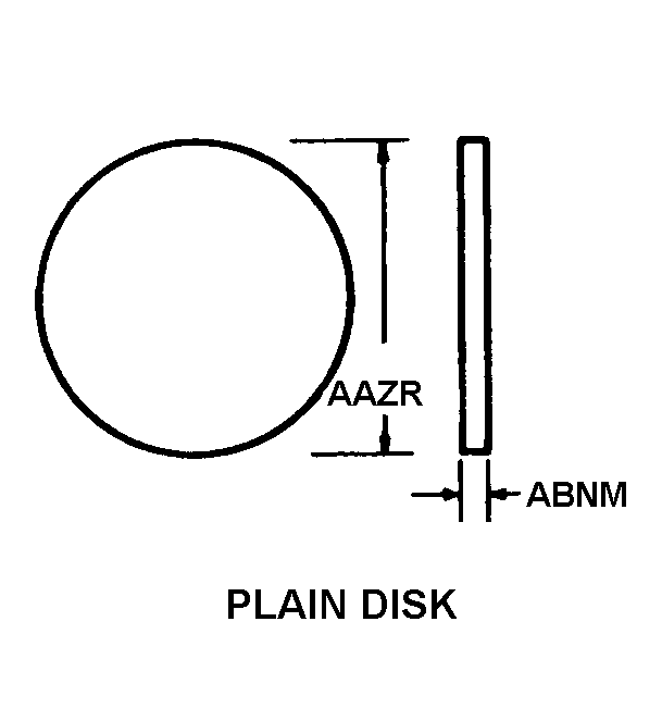 PLAIN DISK style nsn 3040-00-182-6590