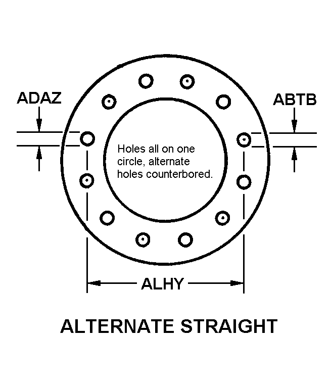 ALTERNATE STRAIGHT style nsn 3040-00-204-3291