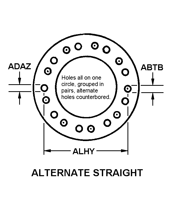 ALTERNATE STRAIGHT style nsn 3040-00-204-3291