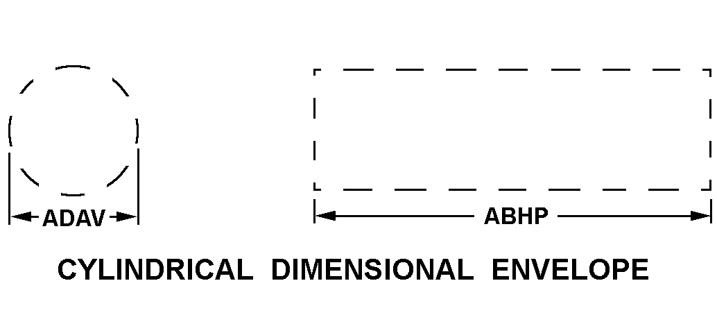 CYLINDRICAL DIMENSIONAL ENVELOPE style nsn 5925-00-467-1738