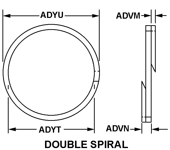 DOUBLE SPIRAL style nsn 5330-01-528-8575