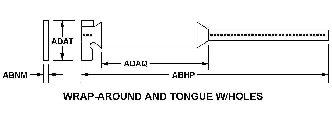 WRAP-AROUND AND TONGUE W/HOLES style nsn 6530-01-547-4738