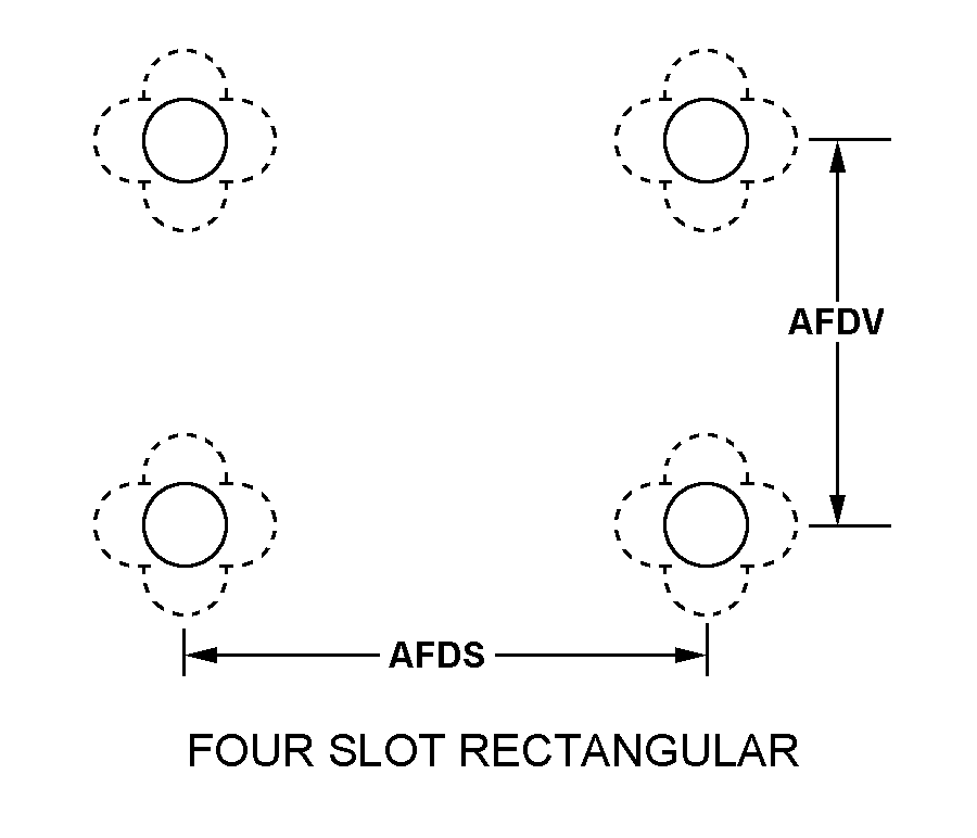 FOUR SLOT RECTANGULAR style nsn 3010-01-621-1783