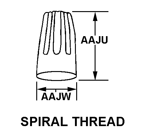 SPIRAL THREAD style nsn 5940-01-362-7132