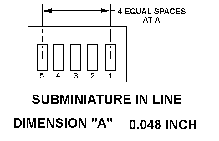 SUBMINIATURE IN LINE style nsn 5935-00-052-4813