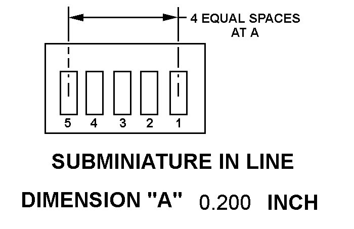 SUBMINIATURE IN LINE style nsn 5935-00-052-4813