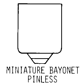 MINIATURE BAYONET PINLESS style nsn 6240-01-530-2210