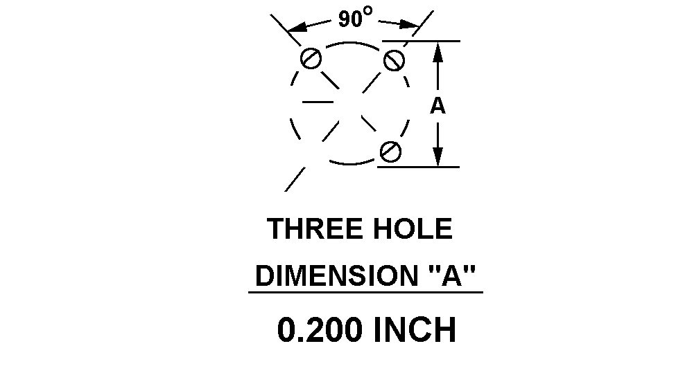 THREE HOLE DIMENSION 