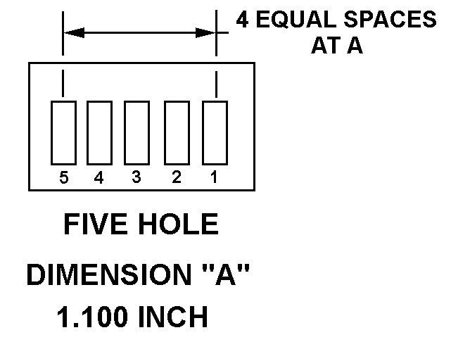 FIVE HOLE DIMENSION 