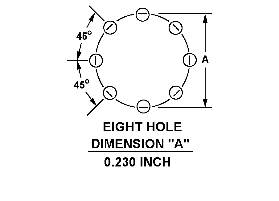 EIGHT HOLE DIMENSION 