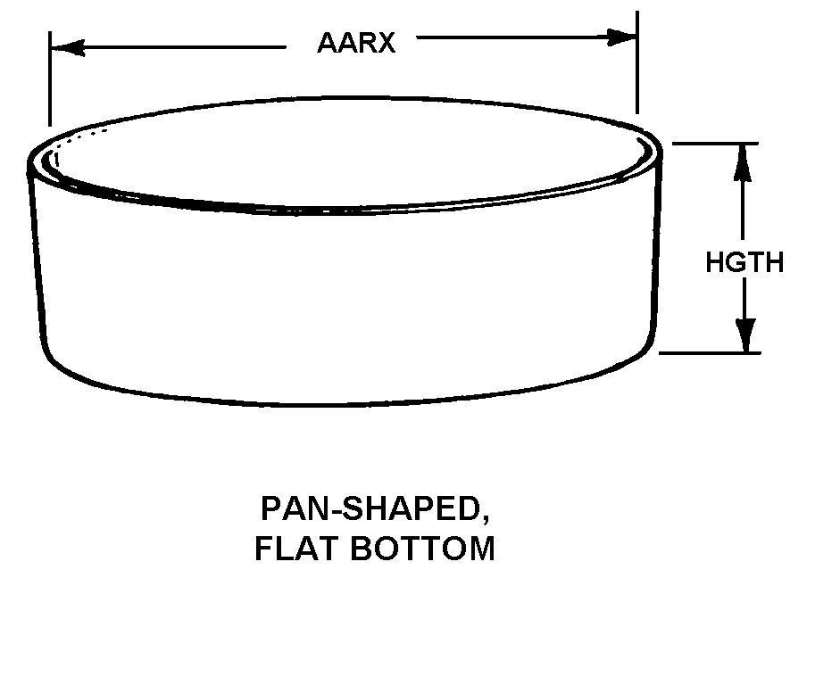 PAN-SHAPED, FLAT BOTTOM style nsn 6640-00-226-3685