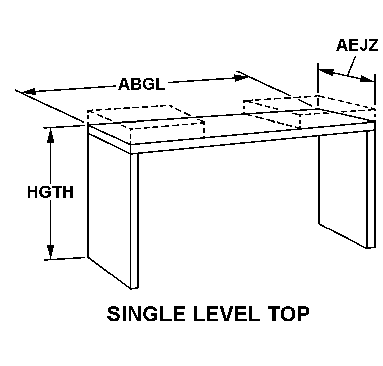 SINGLE LEVEL TOP style nsn 7110-01-343-4401