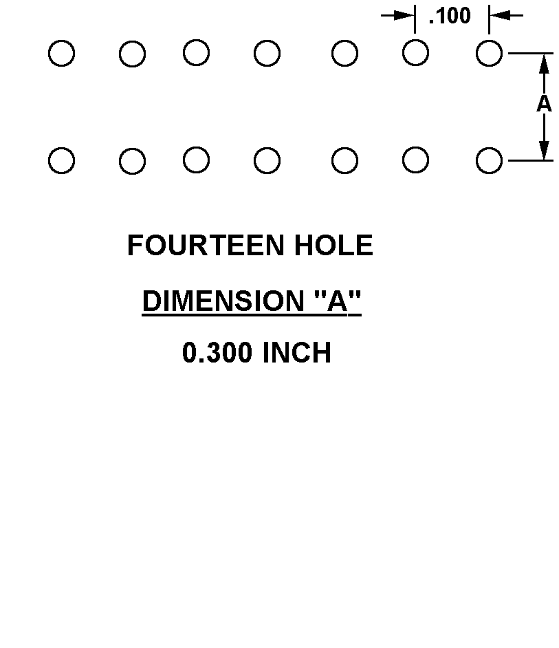 FOURTEEN HOLE - 0.300 INCH style nsn 5999-01-199-2861