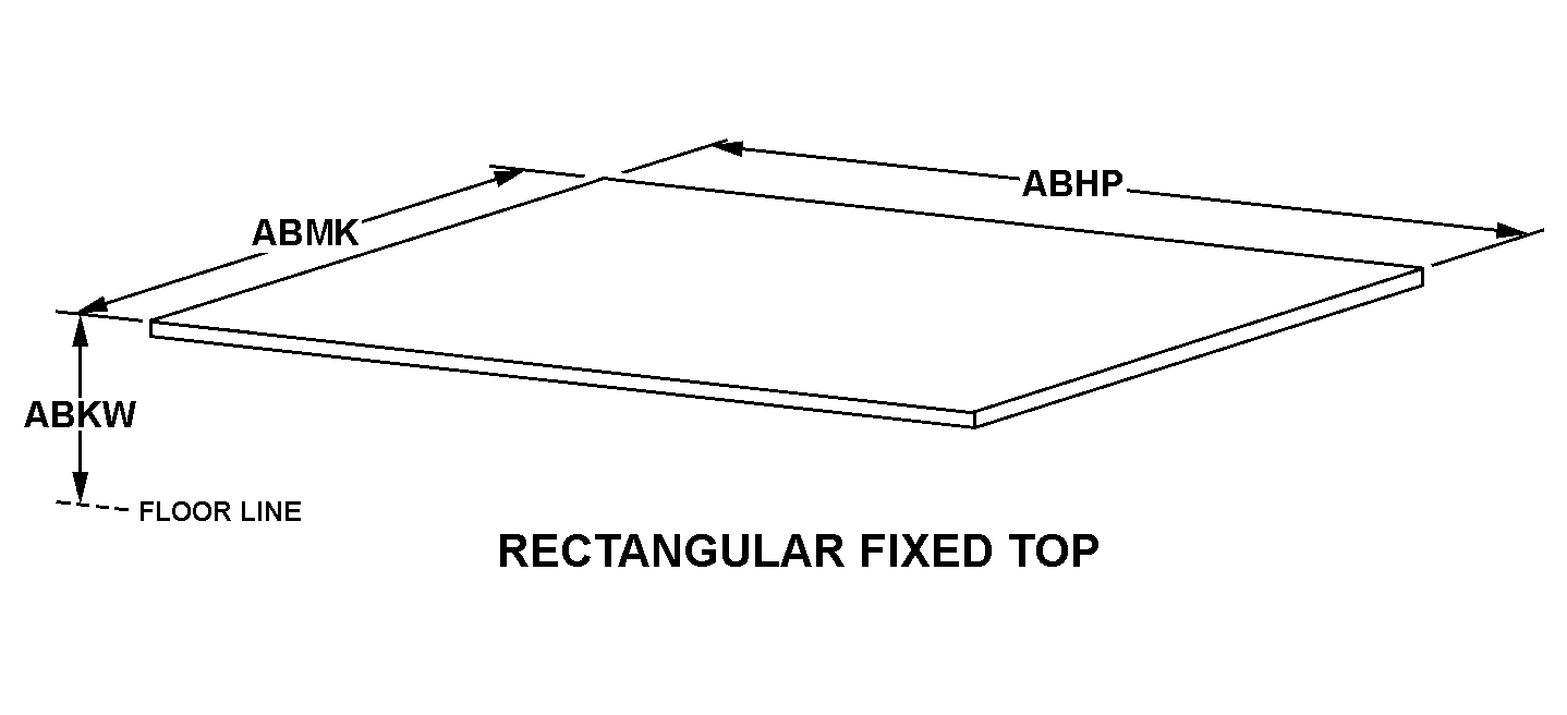 RECTANGULAR FIXED TOP style nsn 7110-00-266-7161