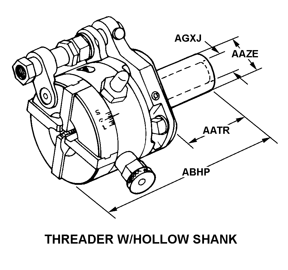 THREADER W/HOLLOW SHANK style nsn 5136-00-596-6161