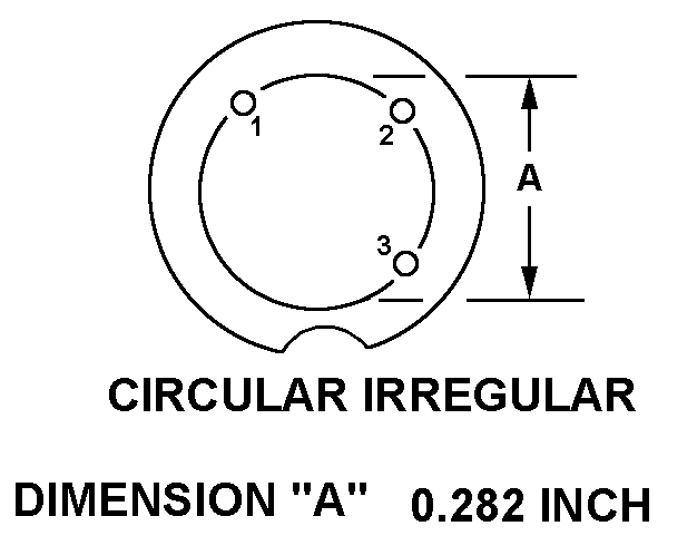 CIRCULAR IRREGULAR 0.282 INCH style nsn 5935-00-007-7347