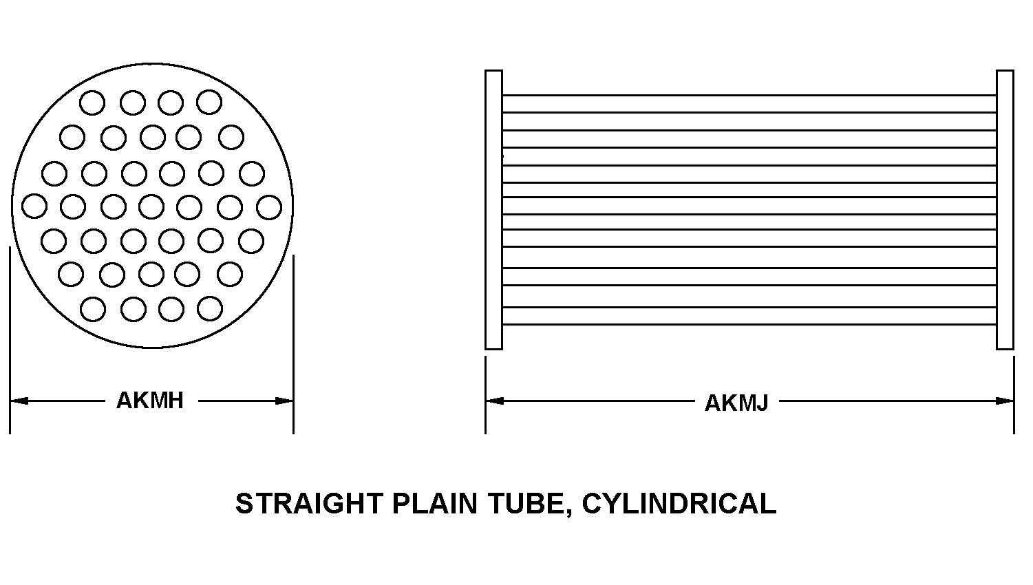 STRAIGHT PLAIN TUBE, CYLINDRICAL style nsn 4420-00-264-4589