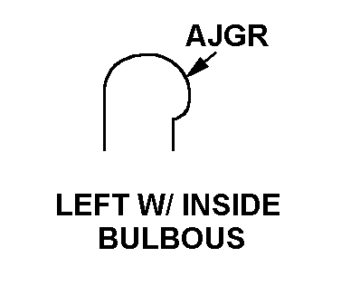 LEFT W/INSIDE BULBOUS style nsn 9390-01-029-9073