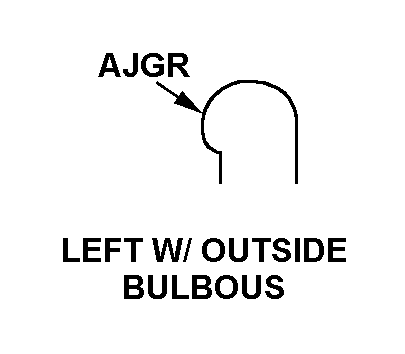 LEFT W/OUTSIDE BULBOUS style nsn 9390-00-703-4612