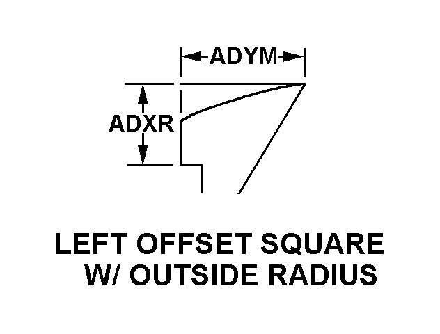 LEFT OFFSET SQUAEE W/OUTSIDE RADIUS style nsn 9390-00-737-3300