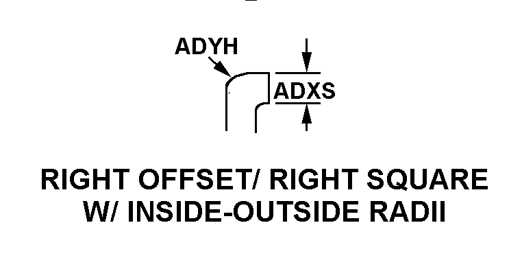 RIGHT OFFSET/ RIGHT SQUARE W/ INSIDE-OUTSIDE RADII style nsn 9390-00-290-6770