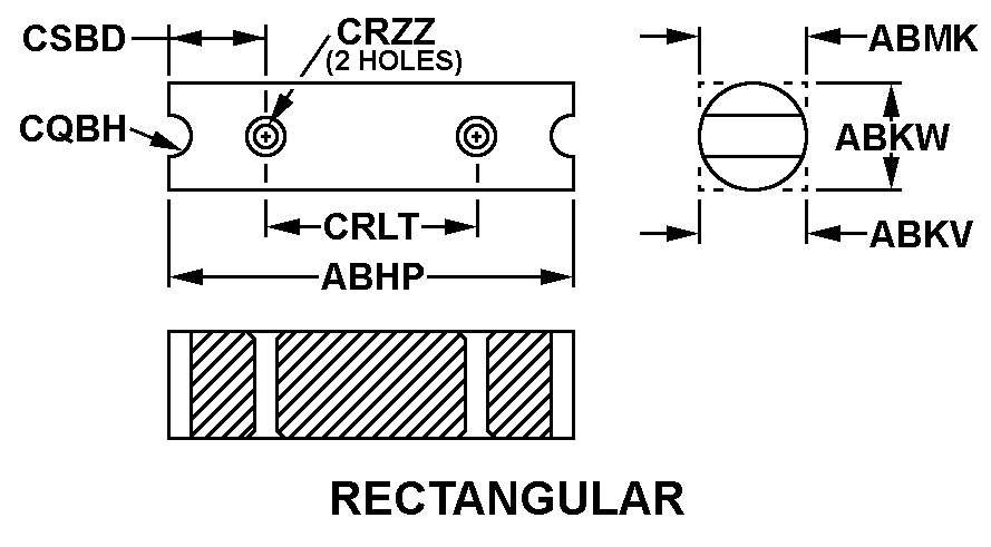 RECTANGULAR style nsn 5970-01-199-0253