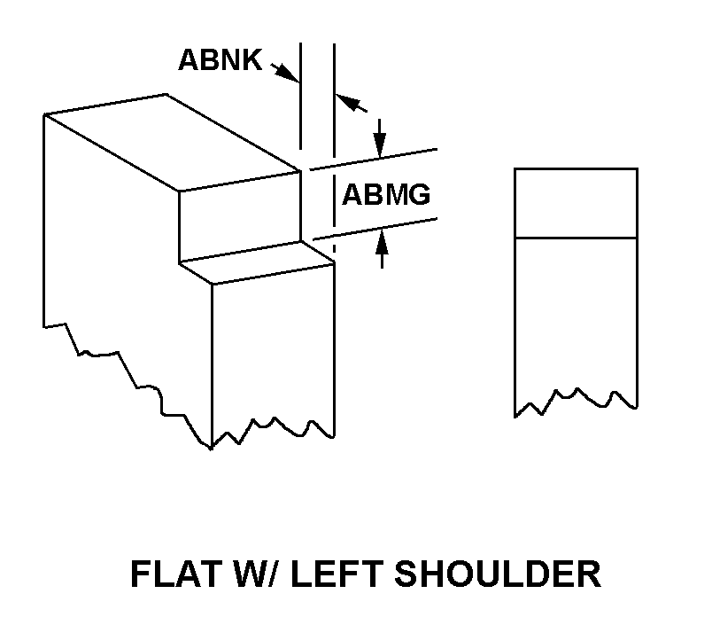 FLAT WITH LEFT SHOULDER style nsn 5977-00-660-8612