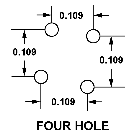 FOUR HOLE style nsn 5935-01-148-7754