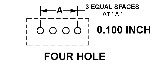 FOUR HOLE style nsn 5935-01-148-7754