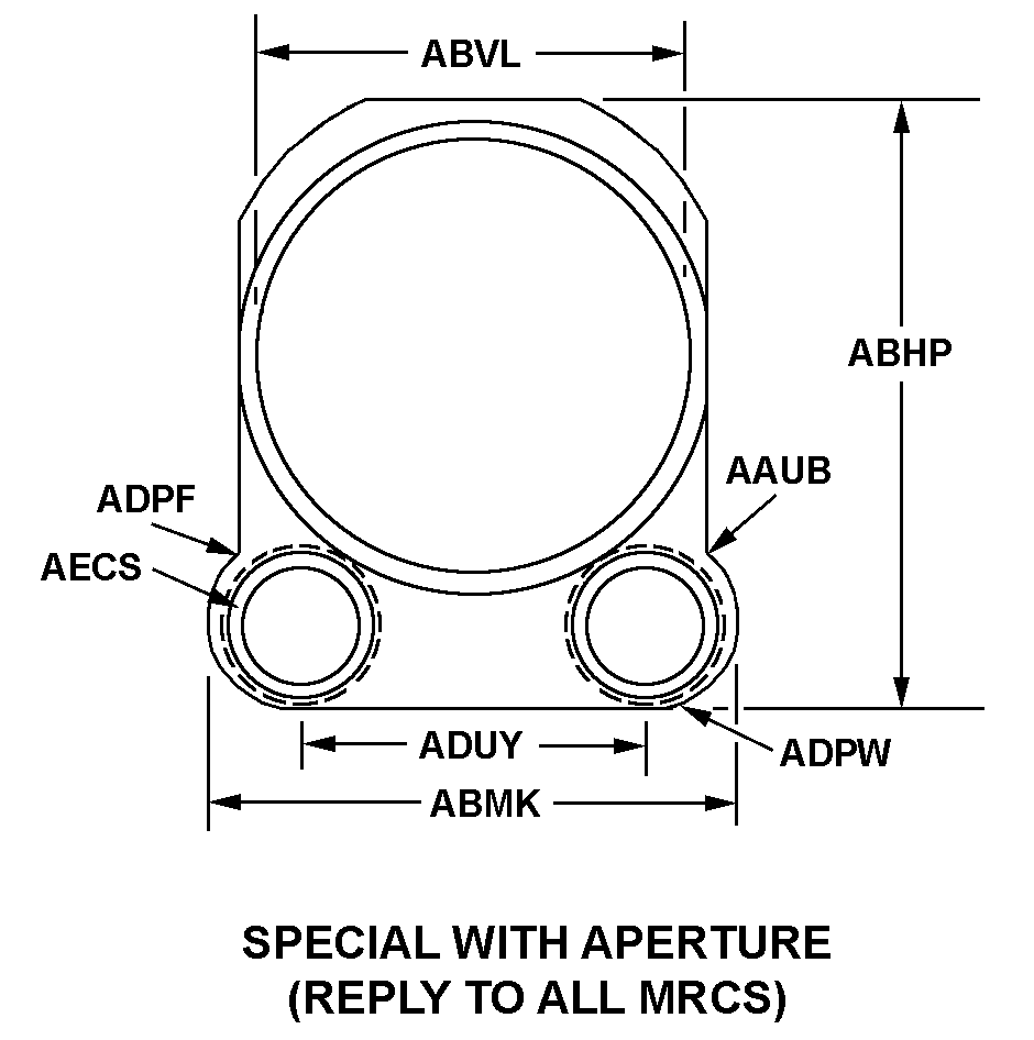 SPECIAL W/APERTURE style nsn 5330-01-621-7736