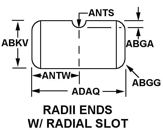 RADII ENDS W/RADIAL SLOT style nsn 4310-00-420-3571