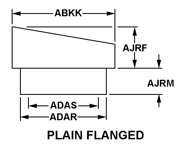 PLAIN FLANGED style nsn 4810-01-170-7886