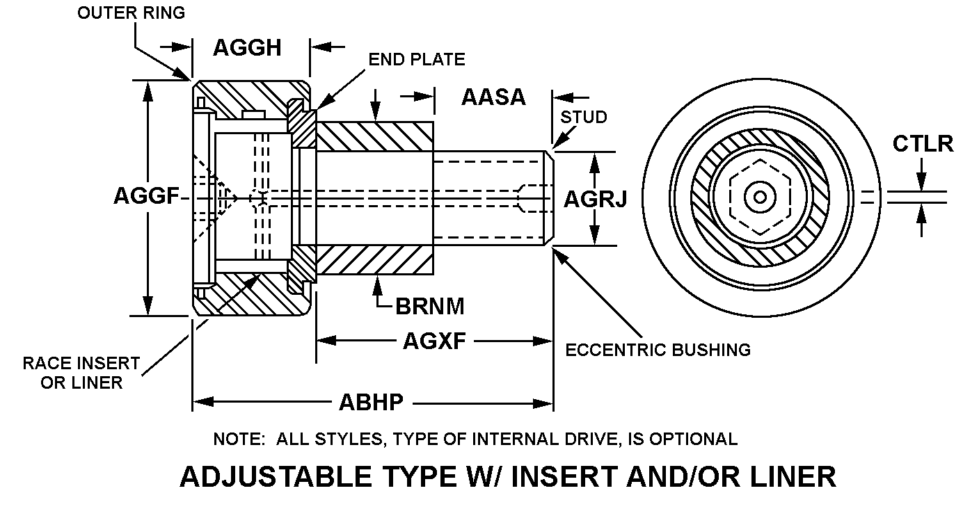 ADJUSTABLE TYPE W/INSERT AND/OR LINER style nsn 3120-01-470-8316