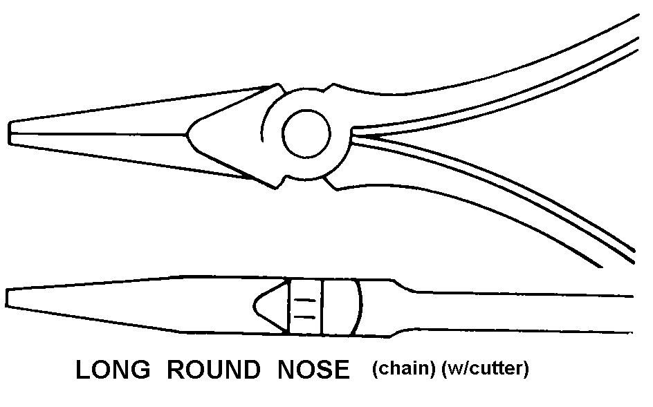 LONG ROUND NOSE (CHAIN W/ CUTTER) style nsn 5110-01-442-3240