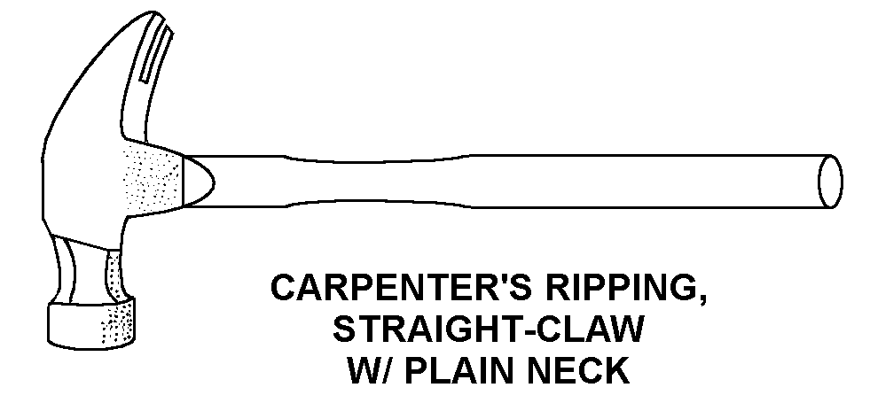 CARPENTER'S RIPPING, STRAIGHT-CLAW W/PLAIN NECK style nsn 5120-01-112-8348